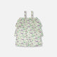 Jersey Romper With Tiers Green Printed Flowers 