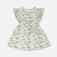 Robe en jersey verte à fleurs imprimées 