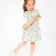 Robe en jersey verte à fleurs imprimées 