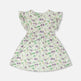 Robe en jersey verte à fleurs imprimées 