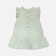 Robe en popeline à carreaux verte 