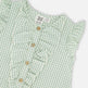 Robe en popeline à carreaux verte 