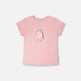 T-shirt en jersey de coton biologique rose poussière 