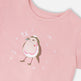 T-shirt en jersey de coton biologique rose poussière 