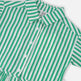 Chemise à manches courtes à rayures avec boutons verte 