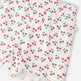 Shorts en côtes blancs imprimés de cerises 