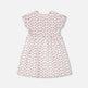 Robe en coton côtelé blanche imprimée de cerises 