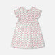 Robe en coton côtelé blanche imprimée de cerises 
