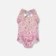 Baby And Toddler One-Piece Swimsuit Purple Flower Print 