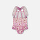 Baby And Toddler One-Piece Swimsuit Purple Flower Print 