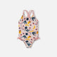 One-Piece Swimsuit Pink Printed Fruits 