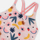 Maillot de bain une pièce rose imprimé de fruits 