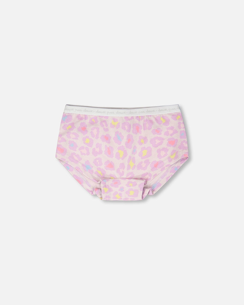 Culotte garçonne en coton biologique imprimé animal violet 