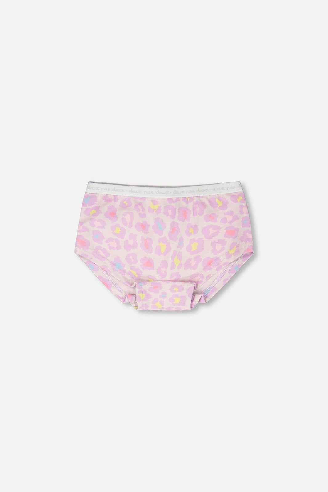 Organic Cotton Boyshort Panty Purple Animal Print 
