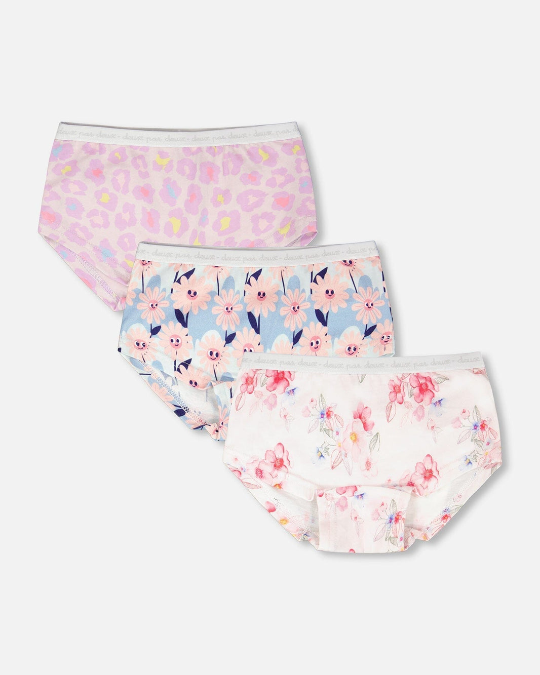 Printed Boyshort Panties (Pack Of 3) In Organic Cotton 