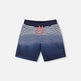 Short en coton biologique à rayures dégradées bleues 