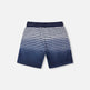 Short en coton biologique à rayures dégradées bleues 