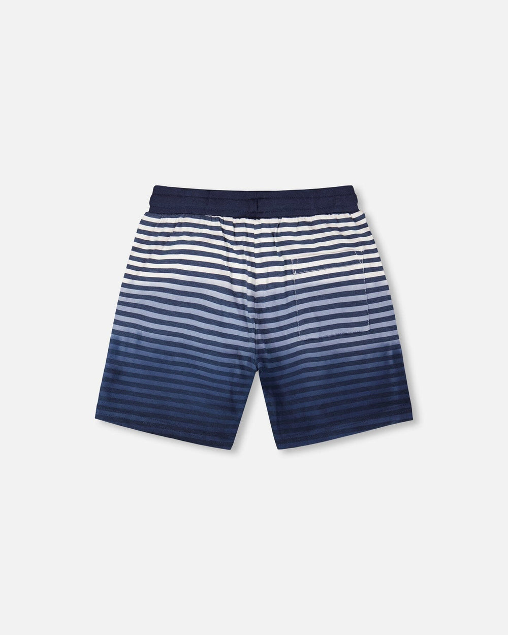 Short en coton biologique à rayures dégradées bleues 