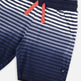 Short en coton biologique à rayures dégradées bleues 