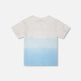 T-shirt à manches courtes en coton biologique Dégradé Gris Mix vers Bleu 