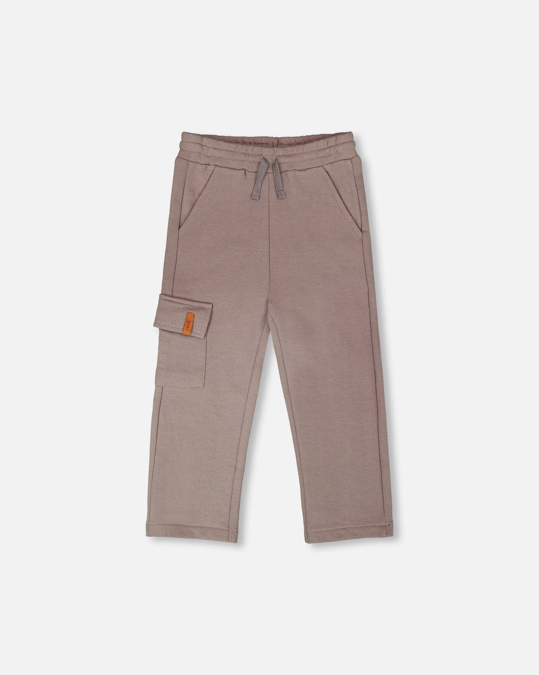 French Terry Sweatpants With Cargo Pocket Taupe 