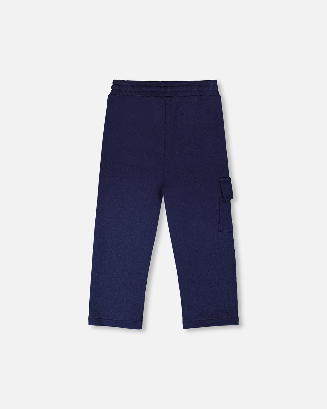 French Terry Sweatpants With Cargo Pocket Dark Blue 