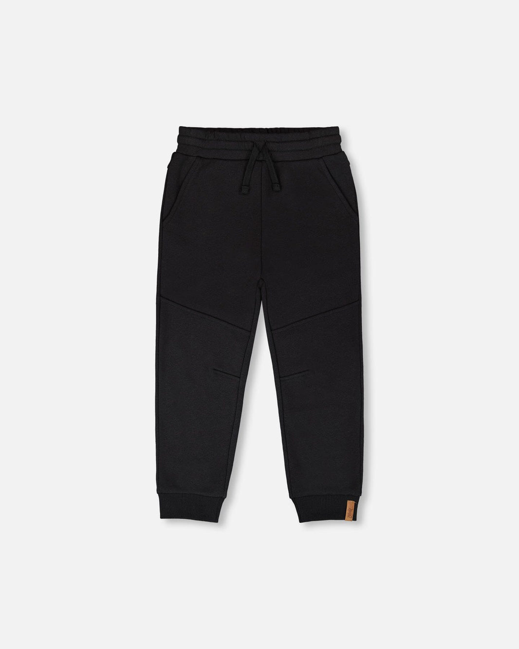 French Terry Sweatpants With Cross Seams Black 