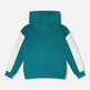 Cardigan à capuche en tissu éponge français turquoise foncé 