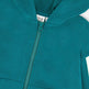 Cardigan à capuche en tissu éponge français turquoise foncé 