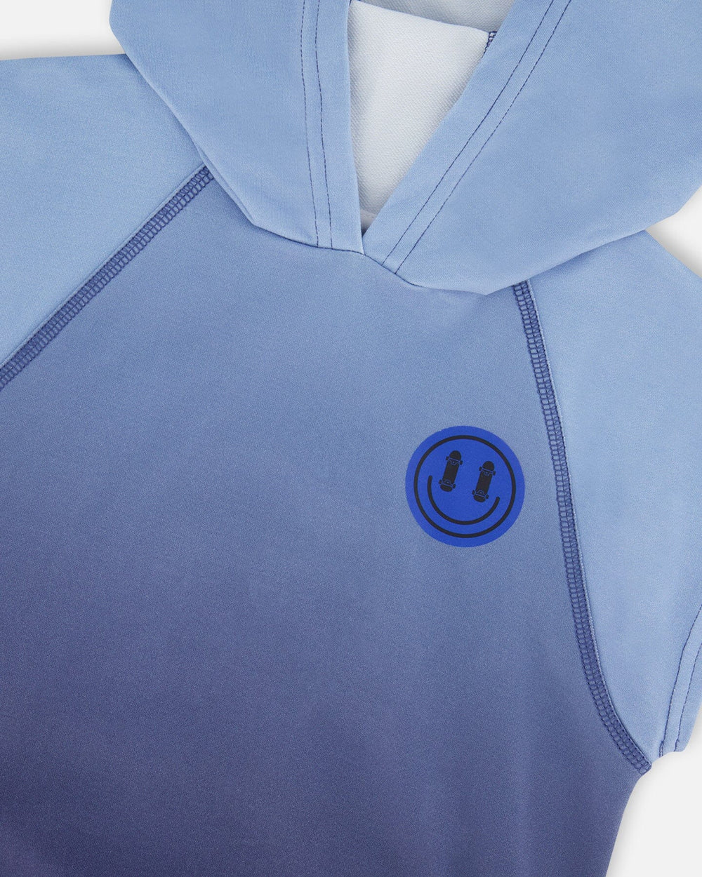 Ensemble Haut Sans Manches et Short Dégradé Bleu 