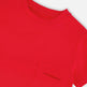 Organic Cotton Colorblock Jersey T-Shirt With Chest Pocket Rouge 