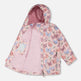 Veste mi-saison rose imprimée de papillons 