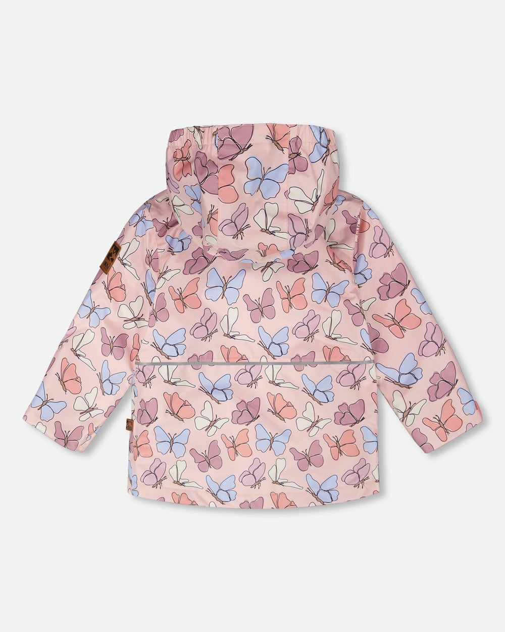 Veste mi-saison rose imprimée de papillons 