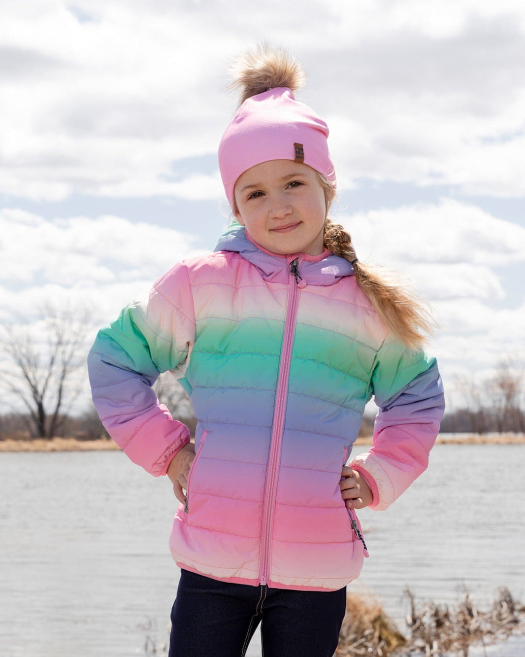 Quilted Mid-Season Jacket Multicolor Gradient 