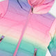 Veste matelassée mi-saison dégradé multicolore 