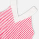 Ensemble Haut et Short en Éponge Rayée Blanc et Rose 