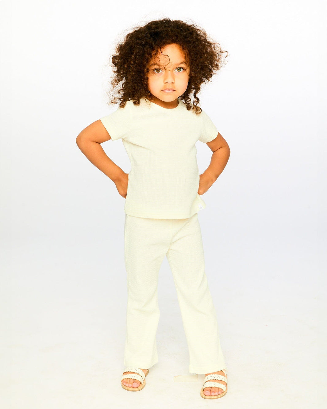 Crinkle Jersey Leggings Off White 