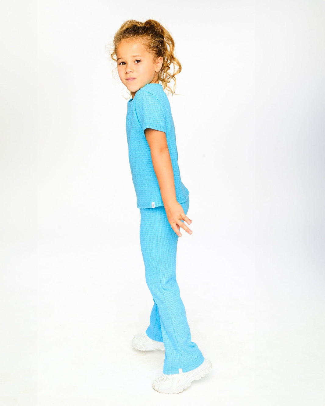 Crinkle Jersey Leggings Blue 