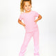T-shirt en jersey froncé rose 
