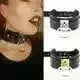 Gothic Punk Wide PU Leather O Ring BDSM Collar Choker Necklace Women Bondage Collar - EX-STOCK CANADA