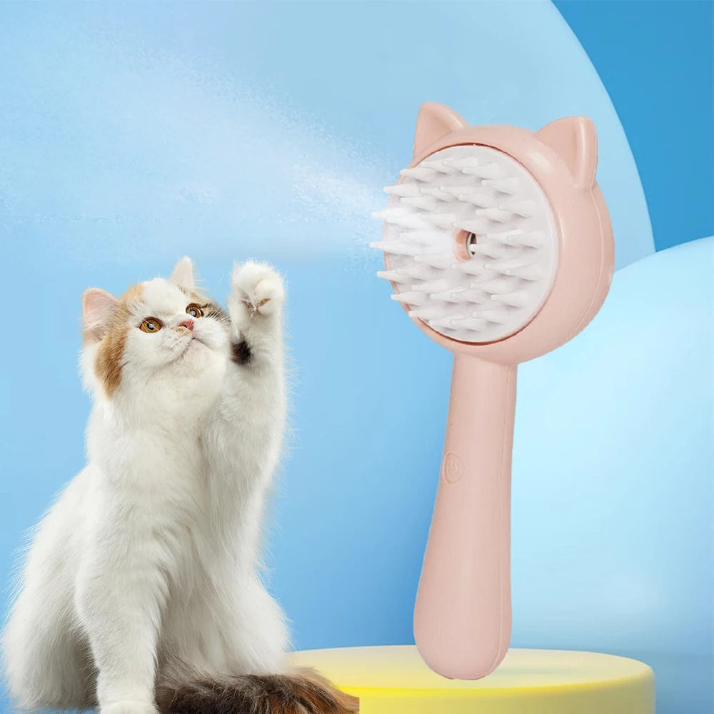 Hair Cleaning Brush With Mist Multifunctional Cat Grooming Brush Rechargeable Self Cleaning Slicker Brush For Pets Dogs & Catsb Pet Products EX-STOCK Canada 