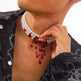 Halloween Blood Drop Tassel Pearl Crystal Necklace - EX-STOCK Canada