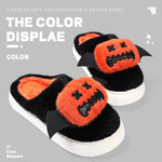 Halloween Cartoon Funny Pumpkin Slippers With Small Wings Design Indoor Non-slip Bedroom Floor Cotton Slipper Winter House Shoes Couple - EX-STOCK Canada