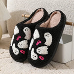 Halloween Cartoon Ghost Cotton Slippers For Women Indoor Non-slip Bedroom Floor Slipper Winter House Shoes - EX-STOCK Canada