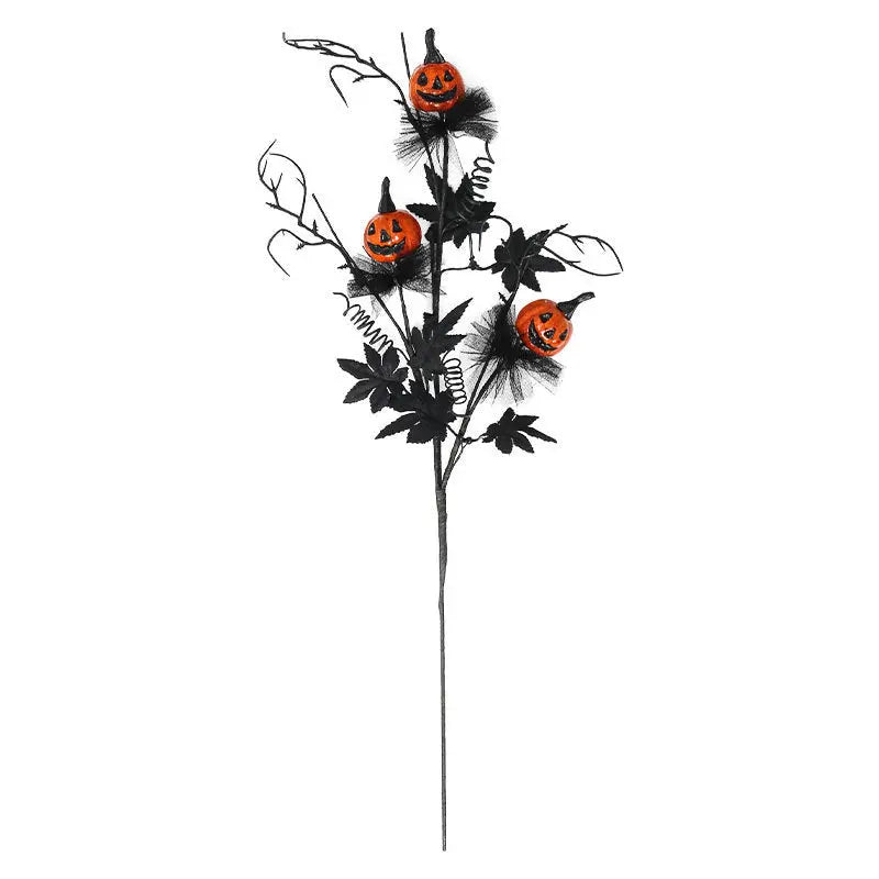 Halloween Decorations Black Horror Pumpkin Twig Cutting Bouquet - EX-STOCK Canada