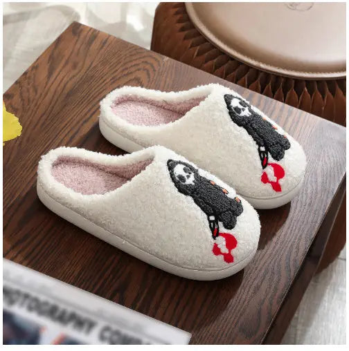 Halloween Funny Spider Ghost Scary Flat Indoor House Shoes For Women Men Soft Plush Cozy Horror Halloween Gifts - EX-STOCK Canada