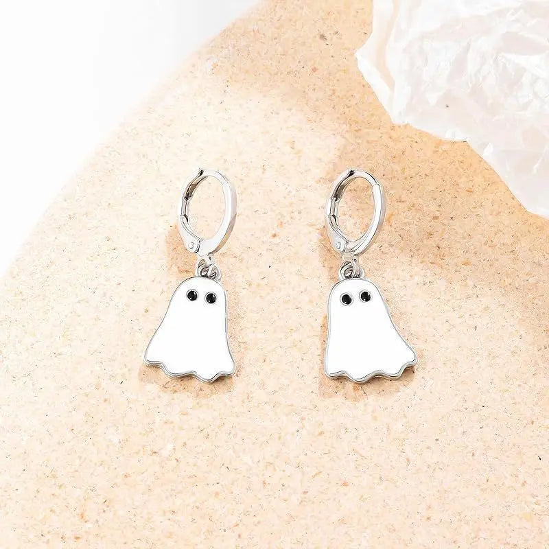 Halloween Ghost Earrings For Women Gold Ghost Huggie Hoop Earrings Halloween Jewelry Cute BOO Halloween Earrings - EX-STOCK Canada