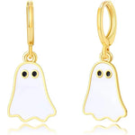 Halloween Ghost Earrings For Women Gold Ghost Huggie Hoop Earrings Halloween Jewelry Cute BOO Halloween Earrings - EX-STOCK Canada