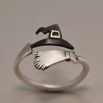 Halloween Ghost Witch Hat Broom Opening Ring - EX-STOCK Canada