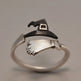Halloween Ghost Witch Hat Broom Opening Ring - EX-STOCK Canada